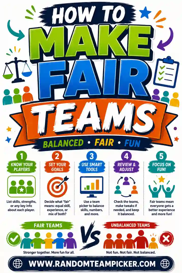 How to Make Fair Teams (Balanced & Unbiased)