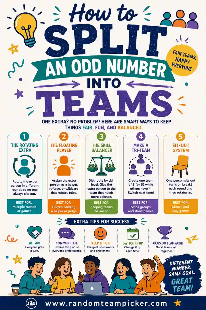 How to Split an Odd Number Into Teams (Fairly)