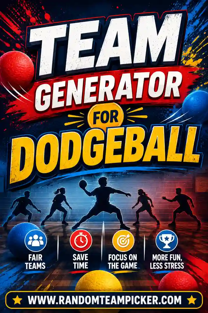 Team Generator for Dodgeball: Fair, Fast, Random
