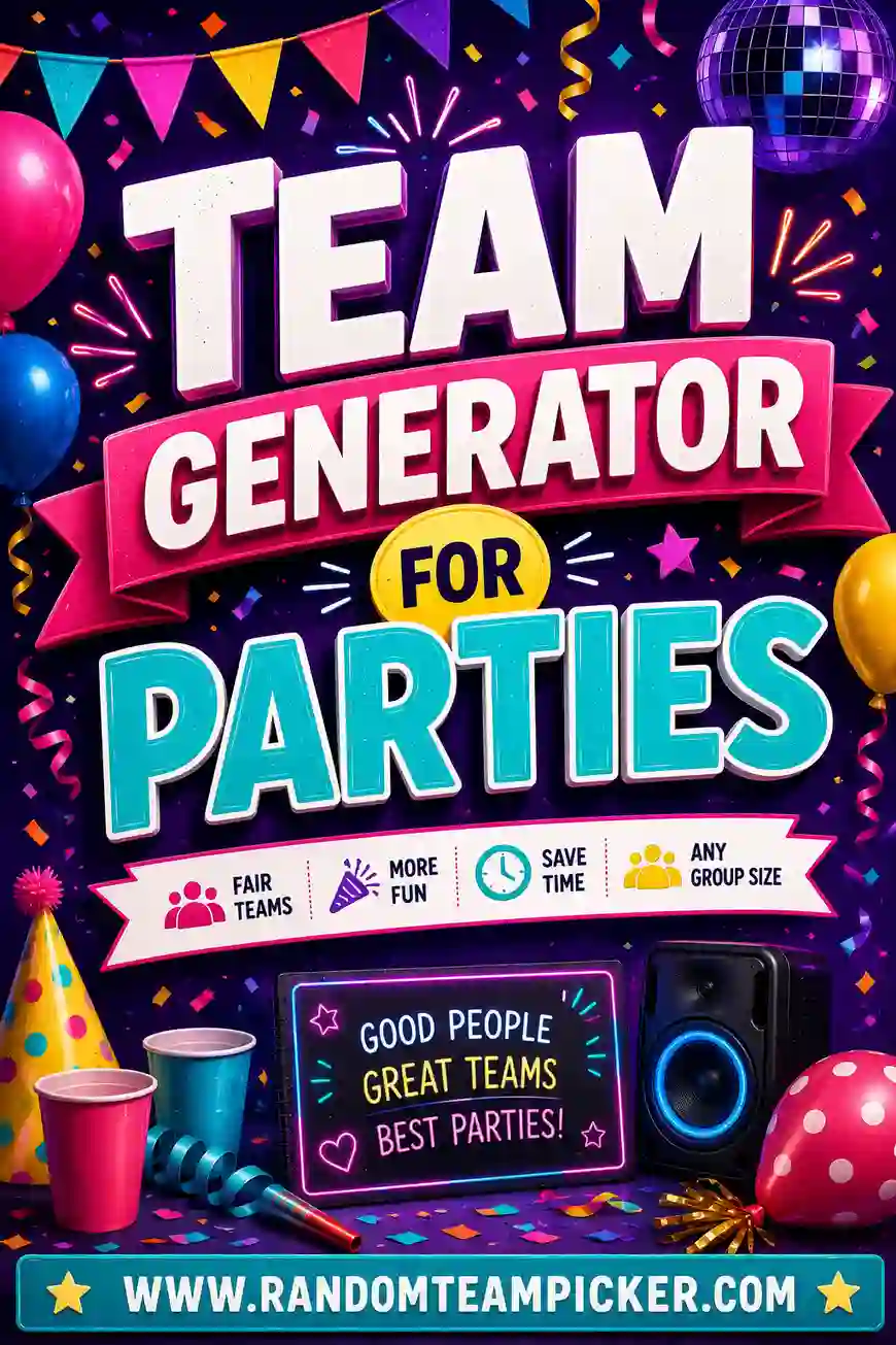 Team Generator for Parties: Split Guests Into Fair Teams