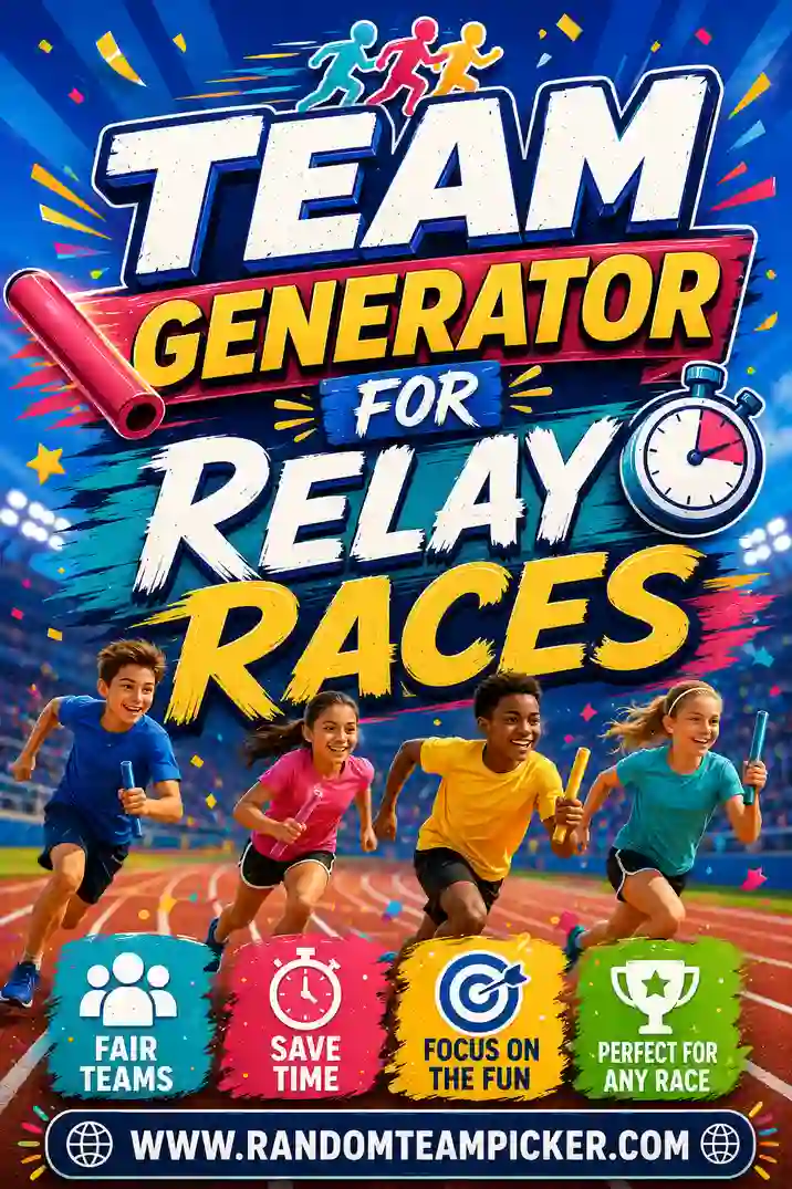 Team Generator for Relay Races: Even Teams, Fast