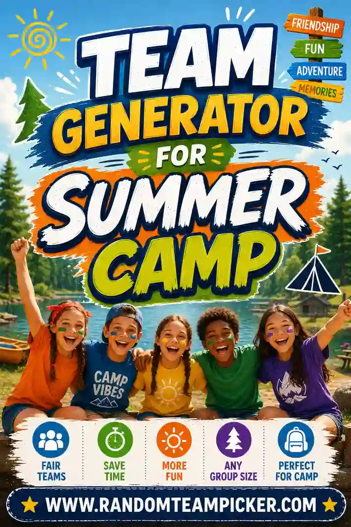Team Generator for Summer Camp: Fast, Fair Groups